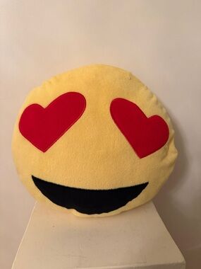 Plush Round Yellow Decorative Pillow